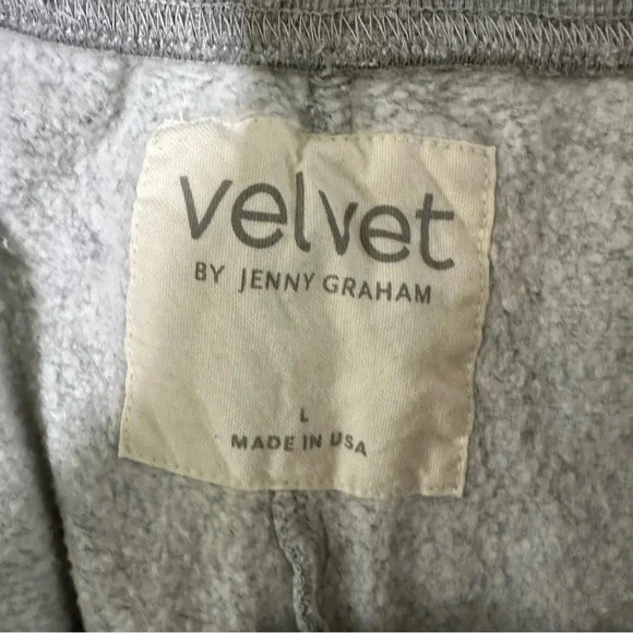 Velvet by Jenny Graham Zuma Organic Fleece Joggers Heather Gray Size L NWT - Picture 4 of 8